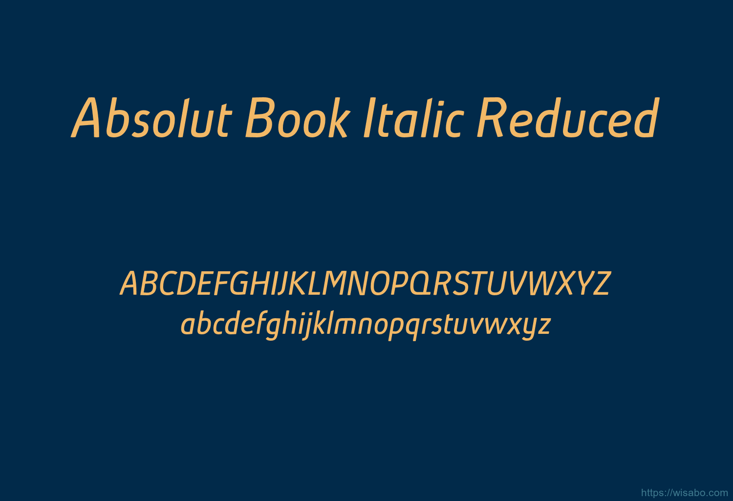 Absolut Book Italic Reduced Absolut Book Italic Reduced