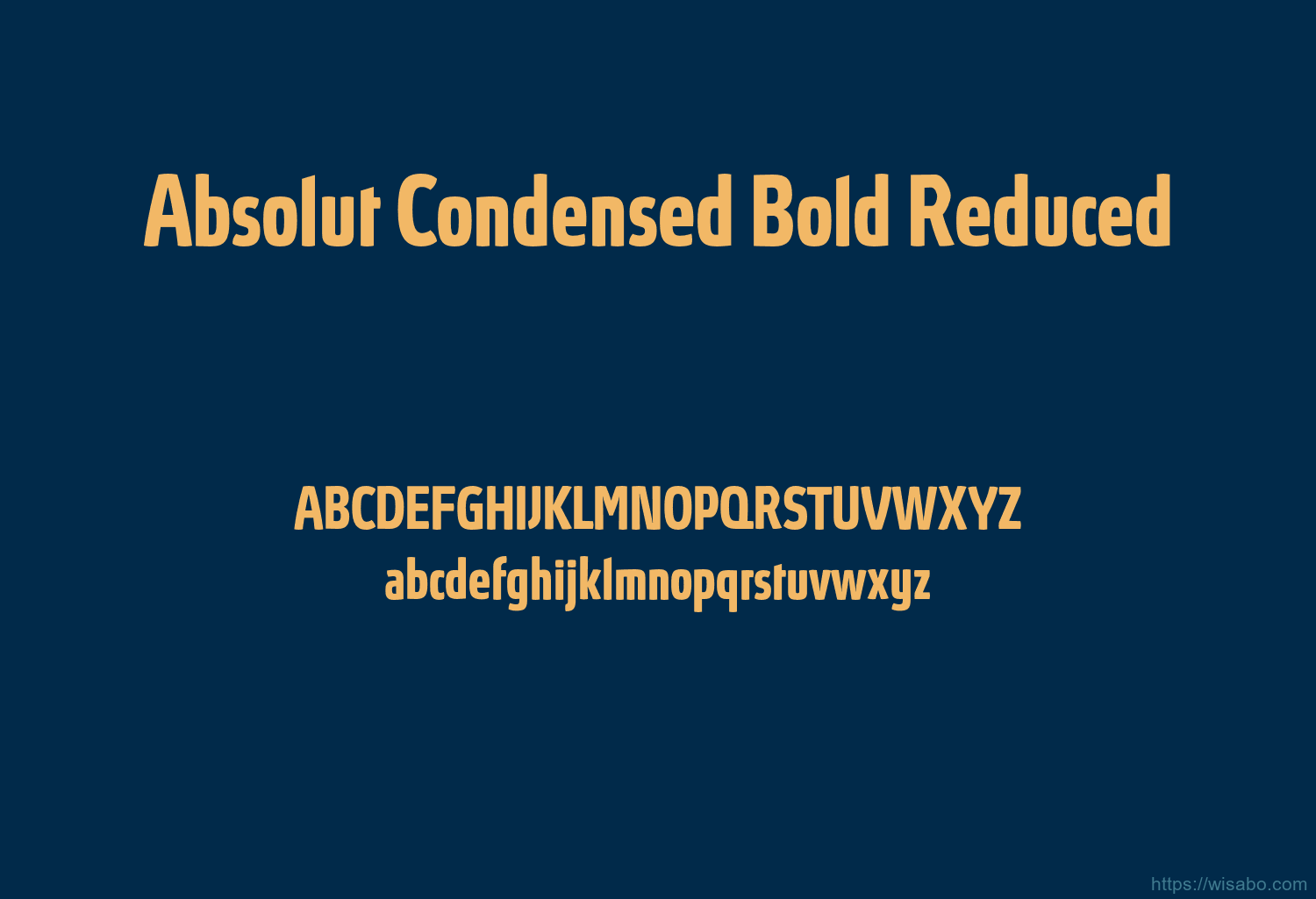 Absolut Condensed Bold Reduced Absolut Condensed Bold Reduced