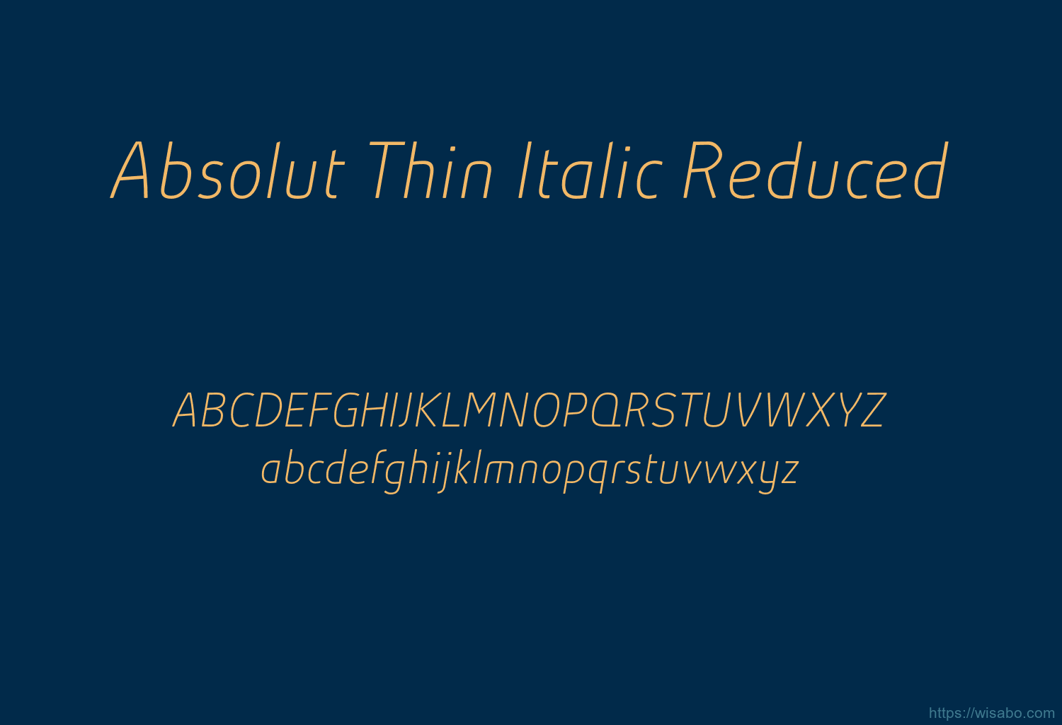 Absolut Thin Italic Reduced