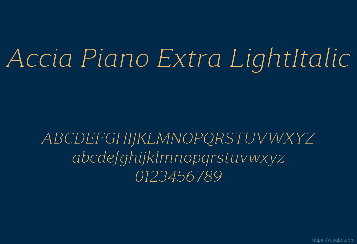 Accia Piano Extra LightItalic