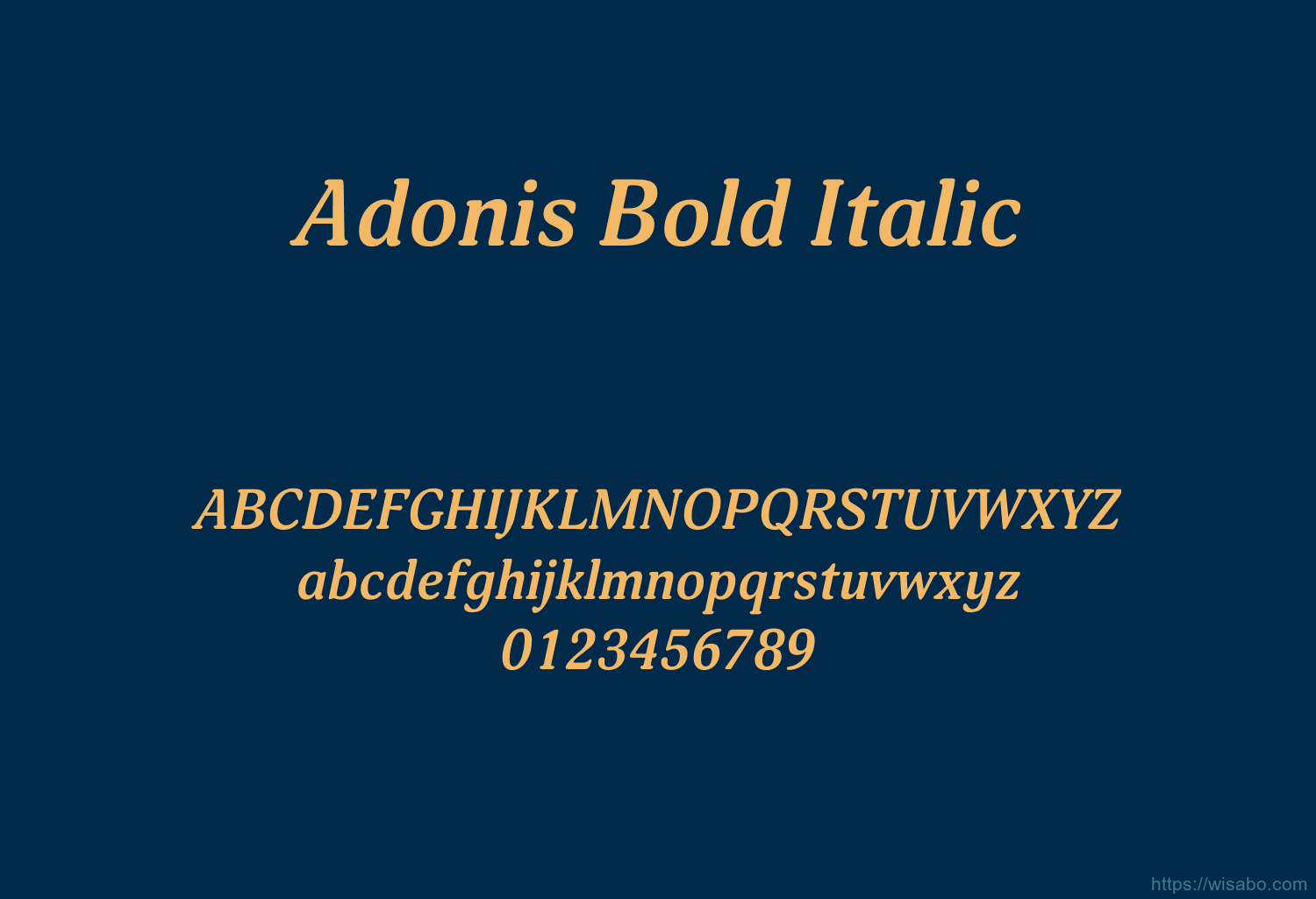 Adonis Bold Italic