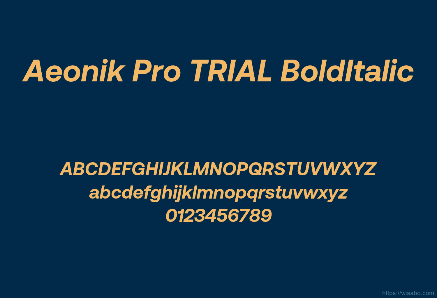 Aeonik Pro TRIAL BoldItalic