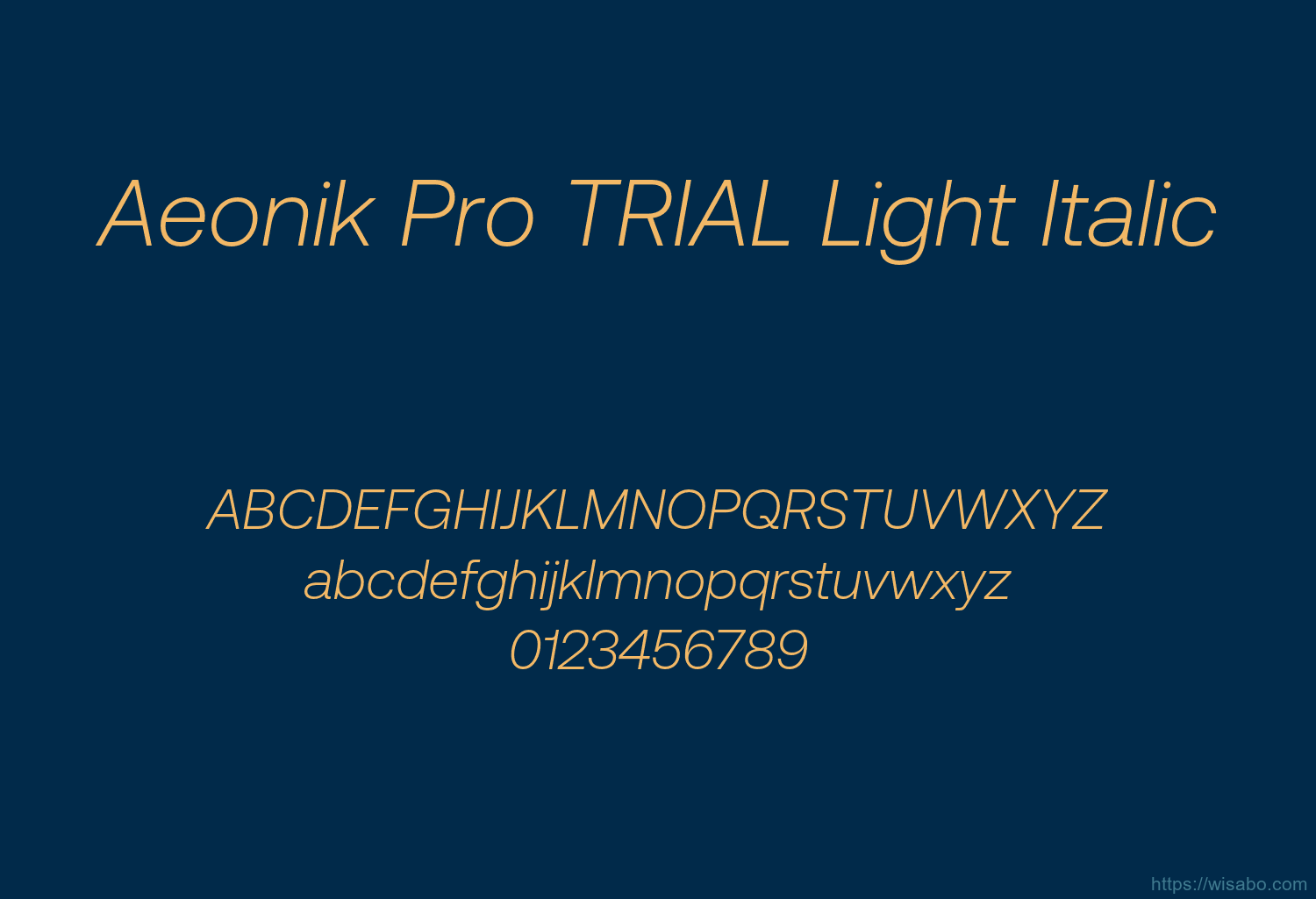 Aeonik Pro TRIAL Light Italic