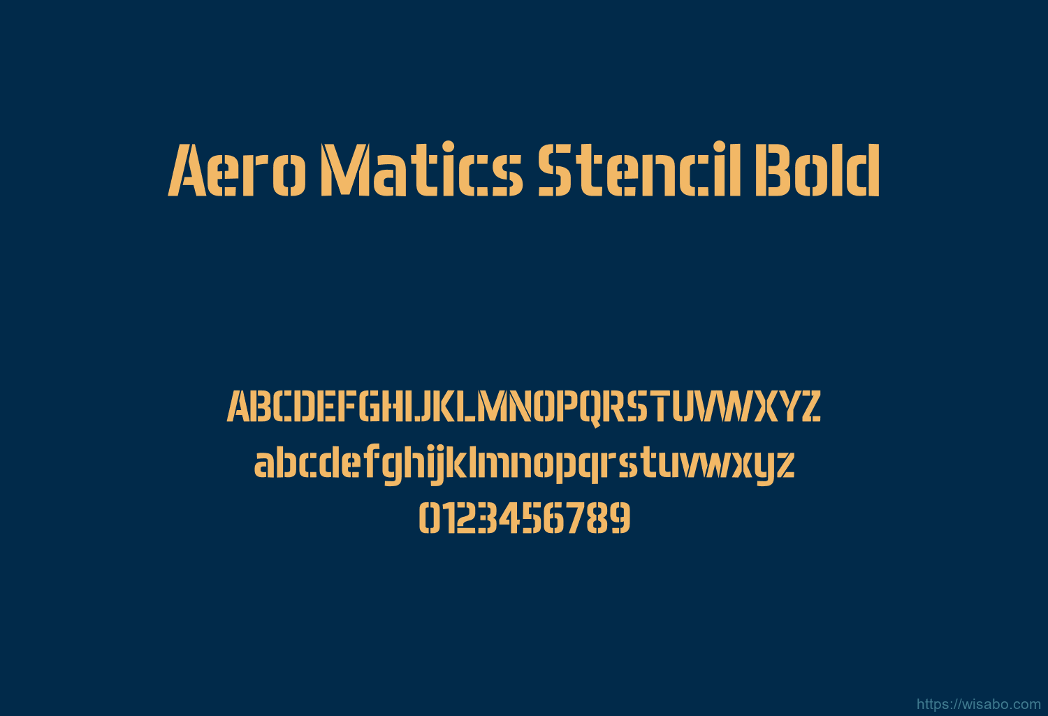 Aero Matics Stencil Bold