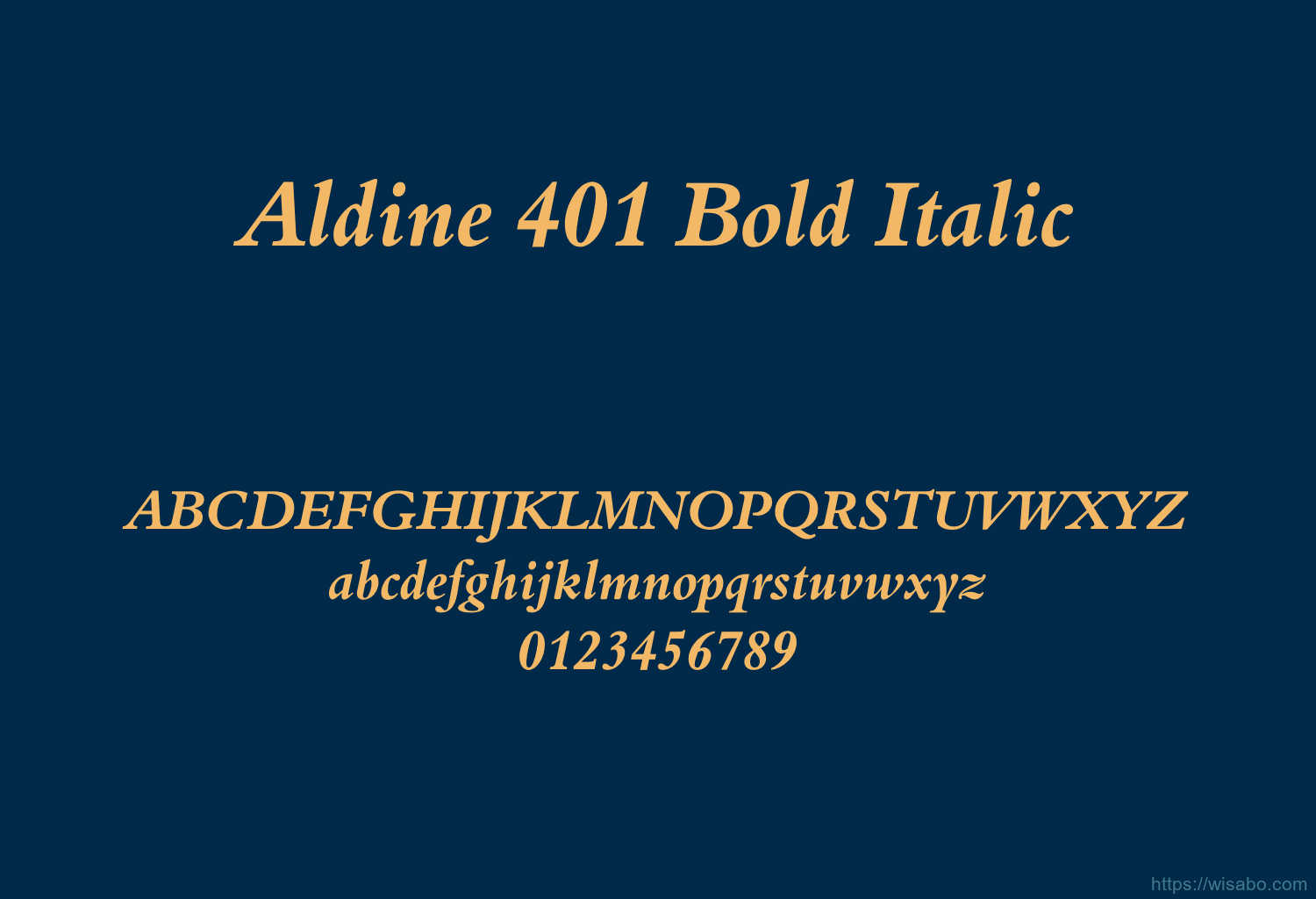 Aldine 401 Bold Italic