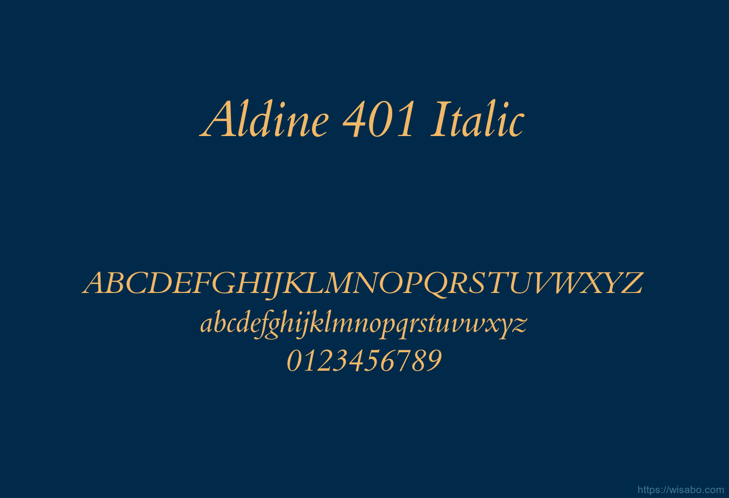 Aldine 401 Italic