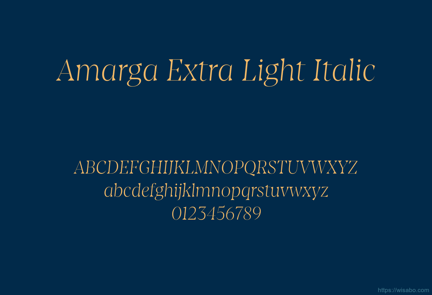 Amarga Extra Light Italic