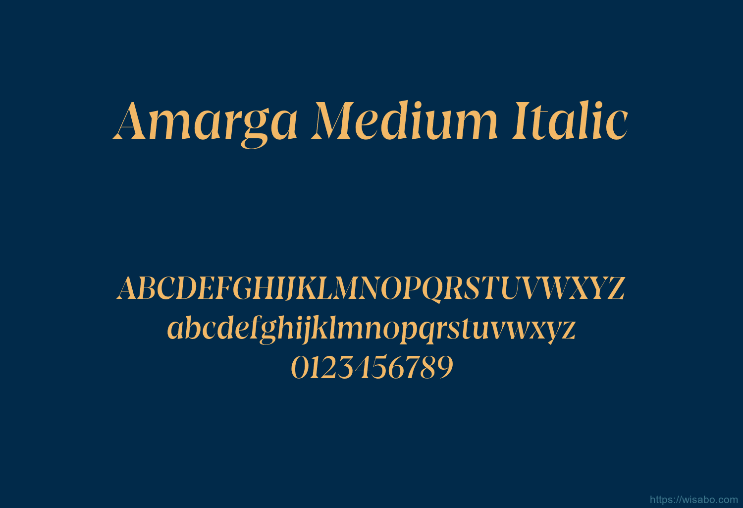 Amarga Medium Italic