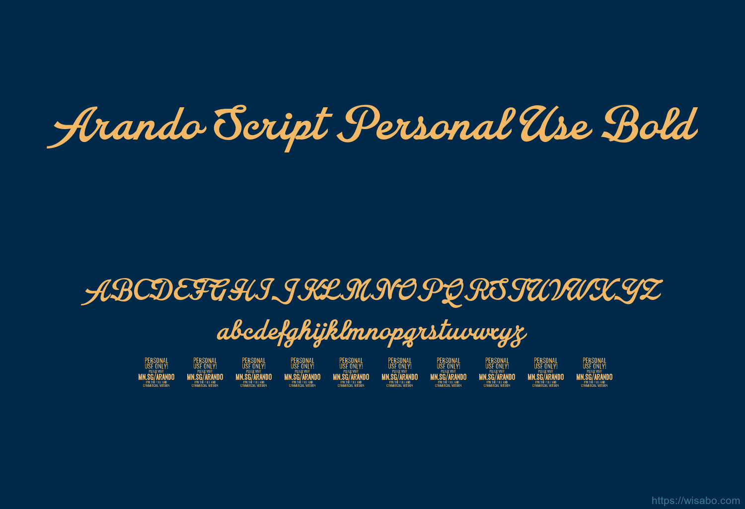 Arando Script Personal Use Bold