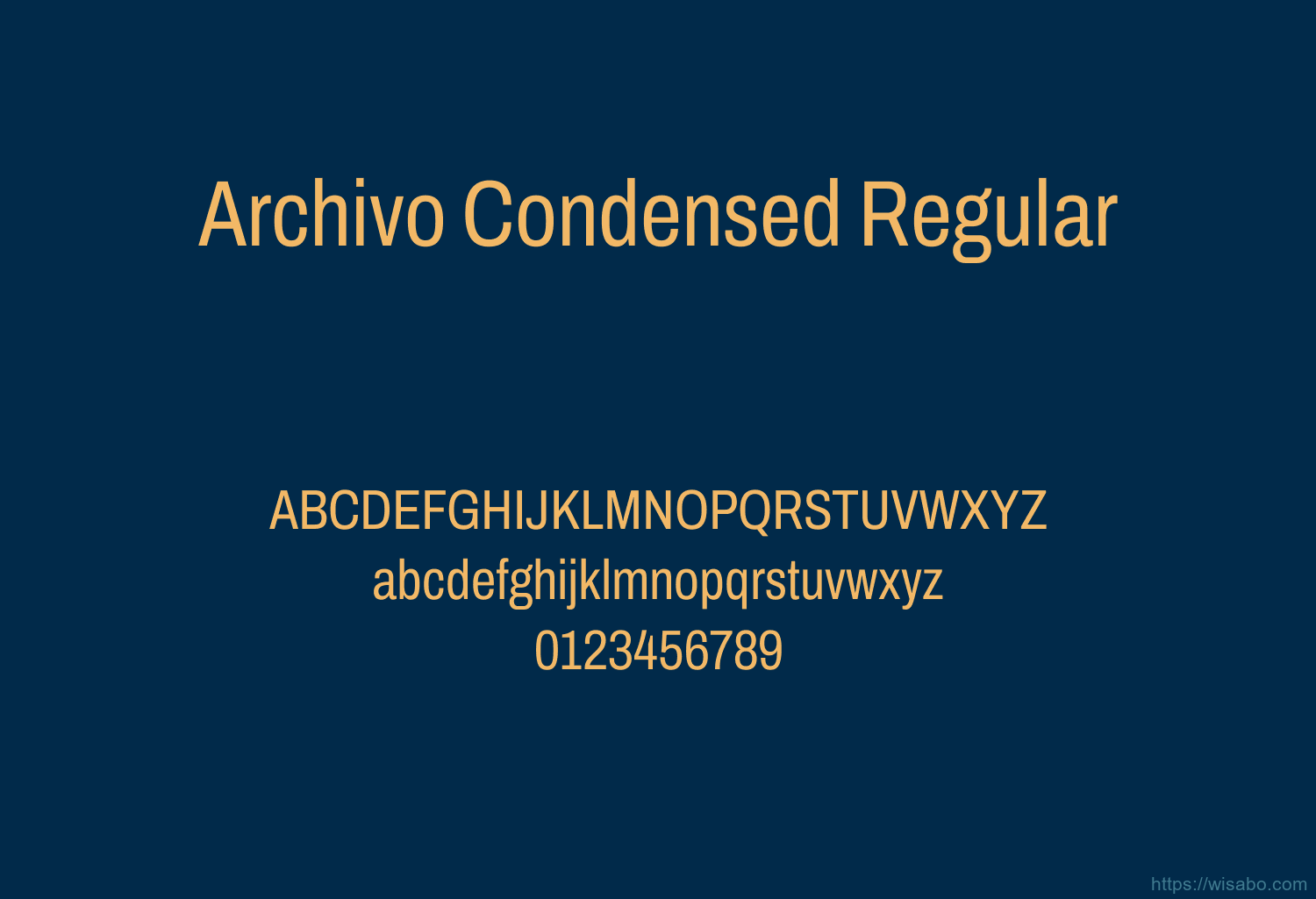 Archivo Condensed Regular