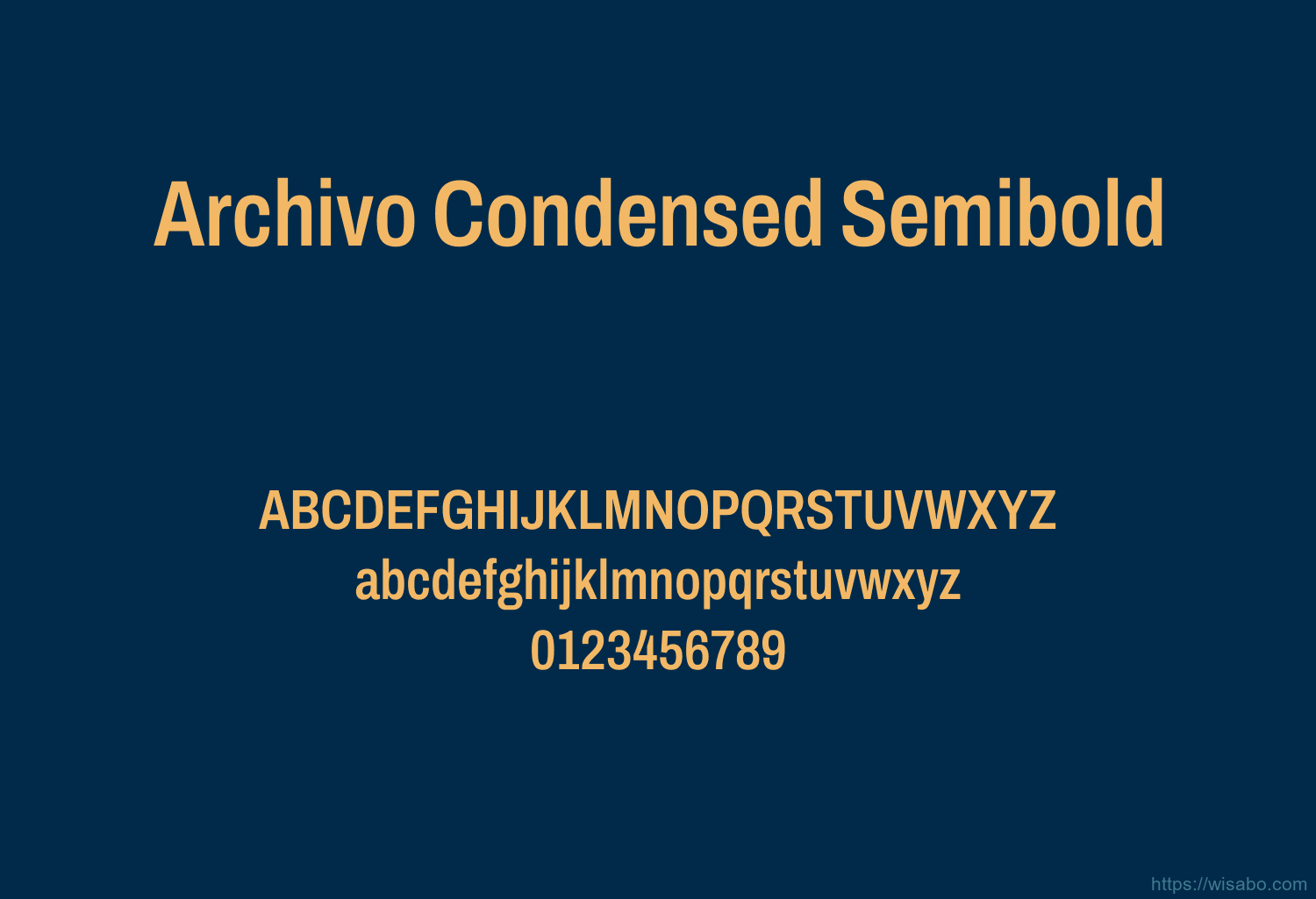 Archivo Condensed Semibold