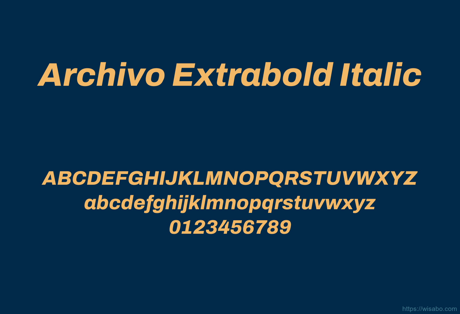 Archivo Extrabold Italic