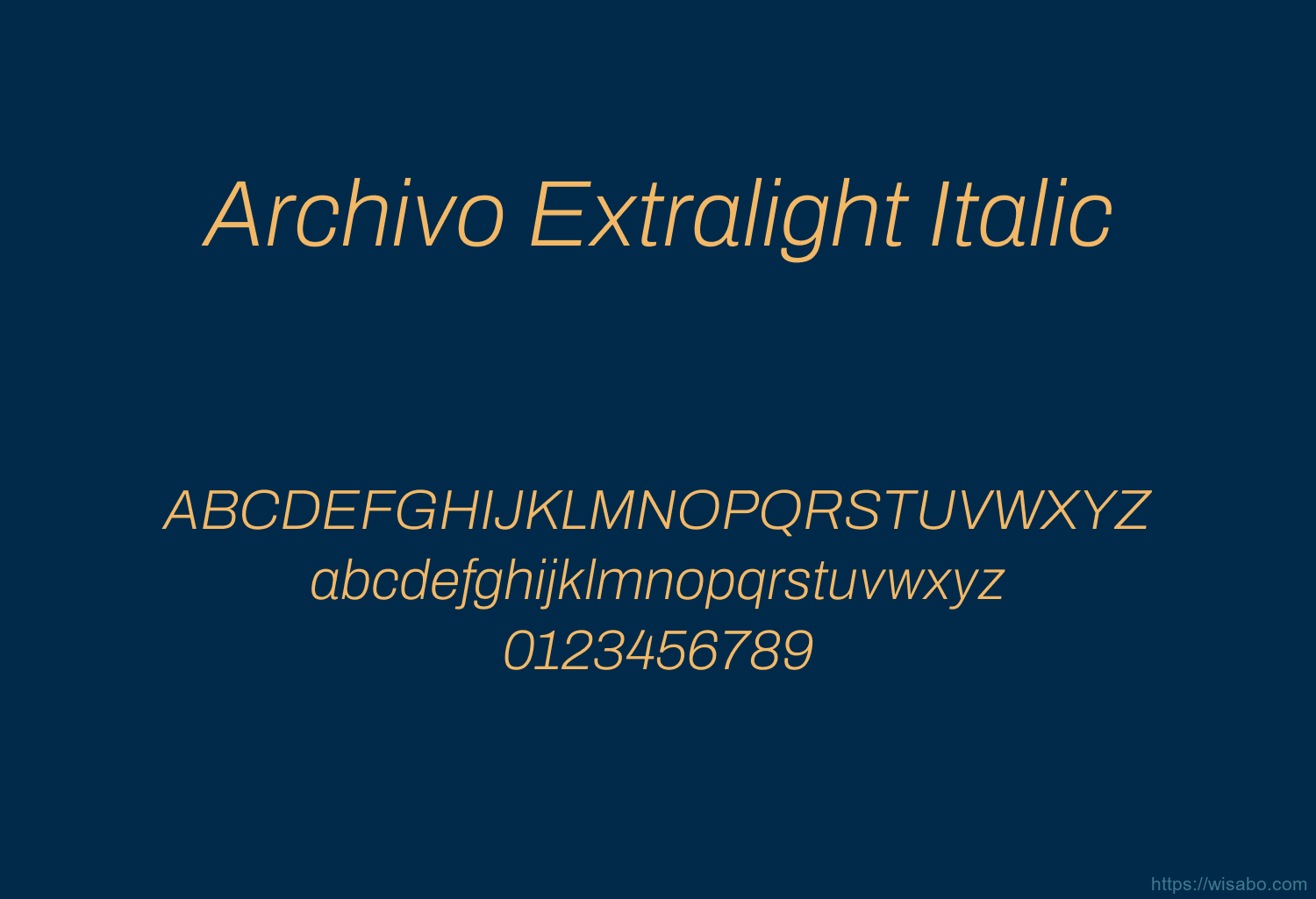 Archivo Extralight Italic