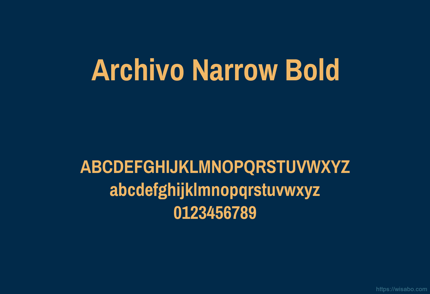 Archivo Narrow Bold