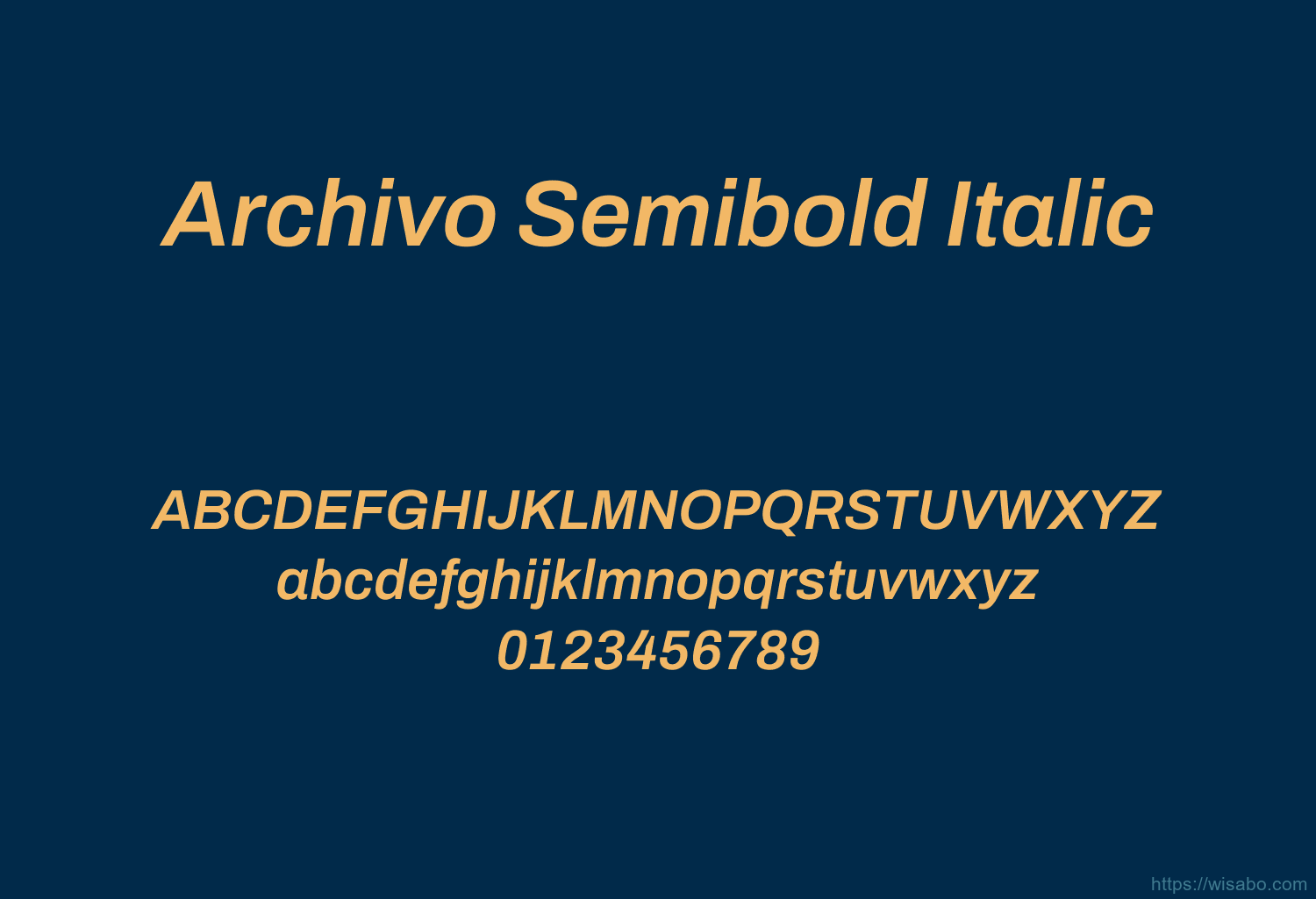 Archivo Semibold Italic