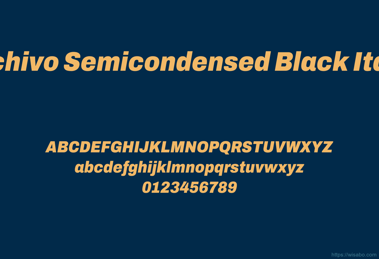 Archivo Semicondensed Black Italic