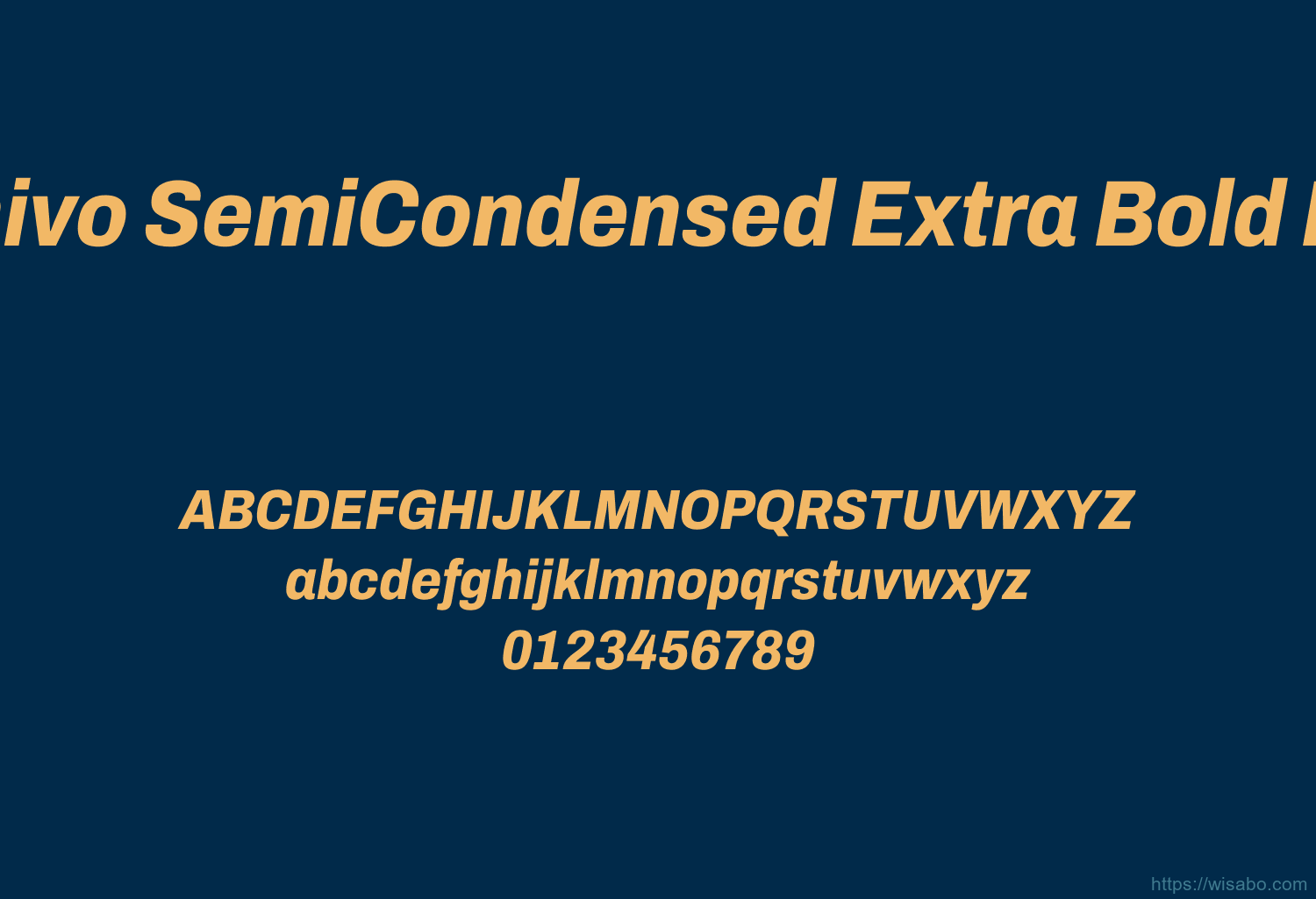 Archivo SemiCondensed Extra Bold Italic