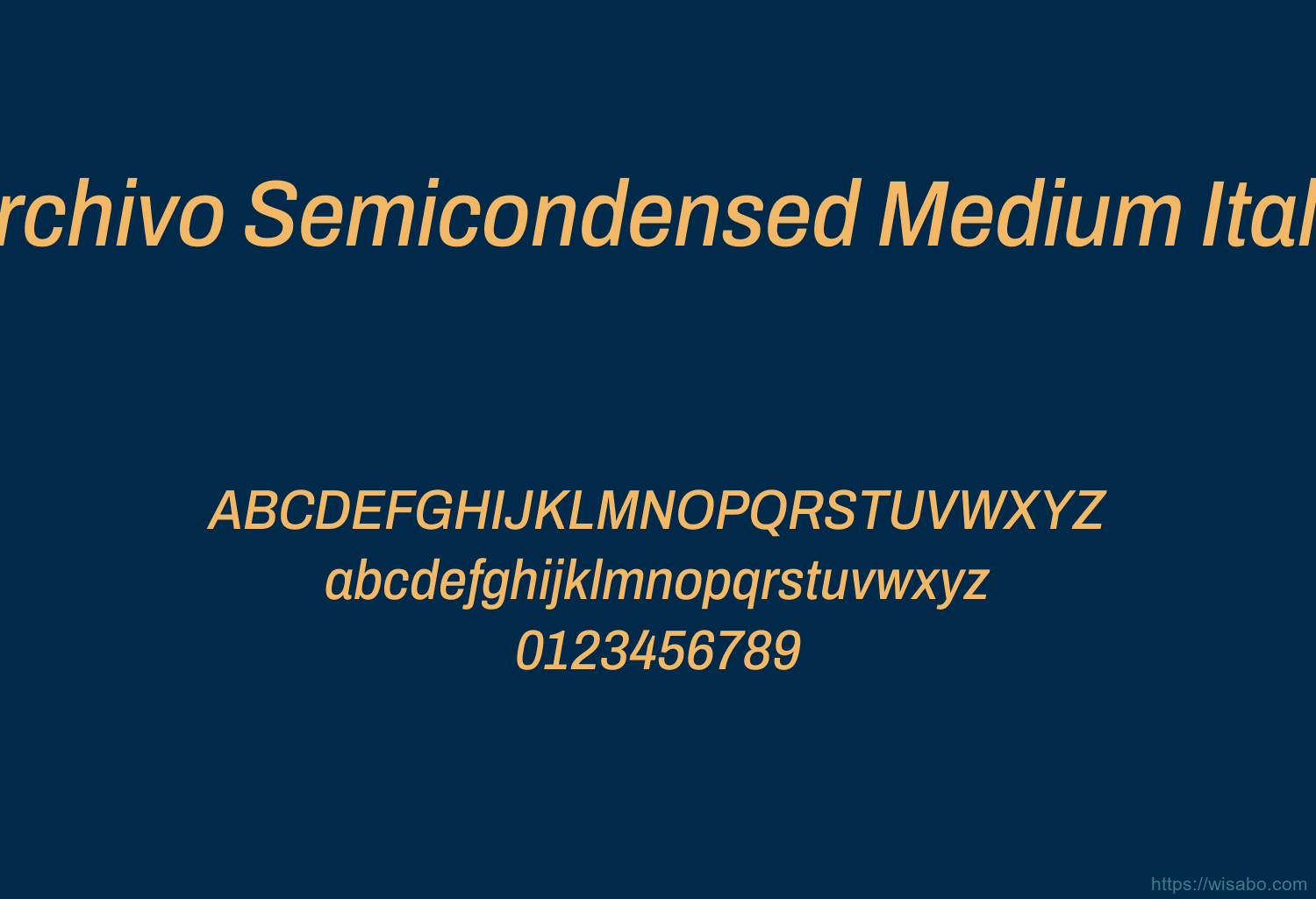 Archivo Semicondensed Medium Italic