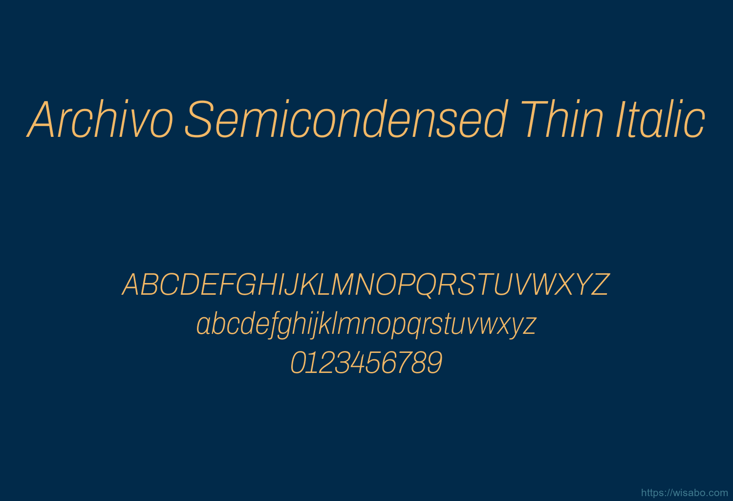 Archivo Semicondensed Thin Italic