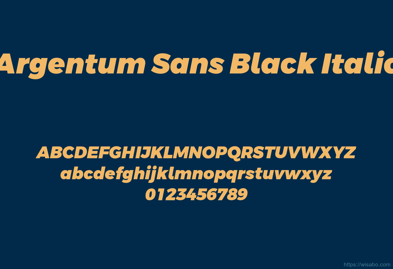 Argentum Sans Black Italic