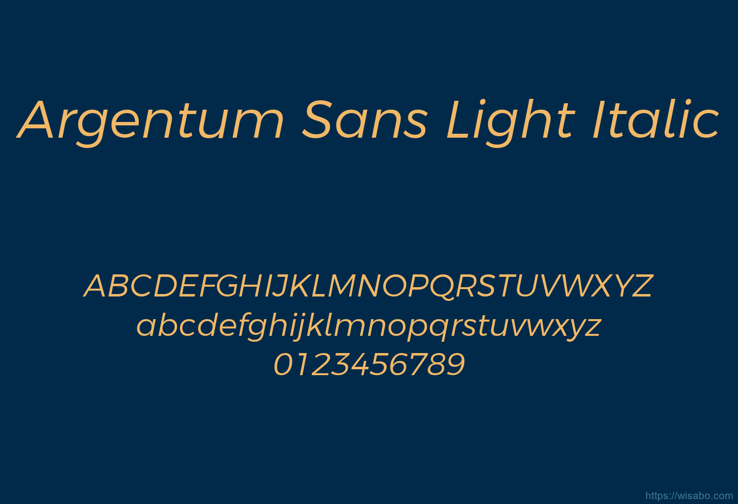 Argentum Sans Light Italic
