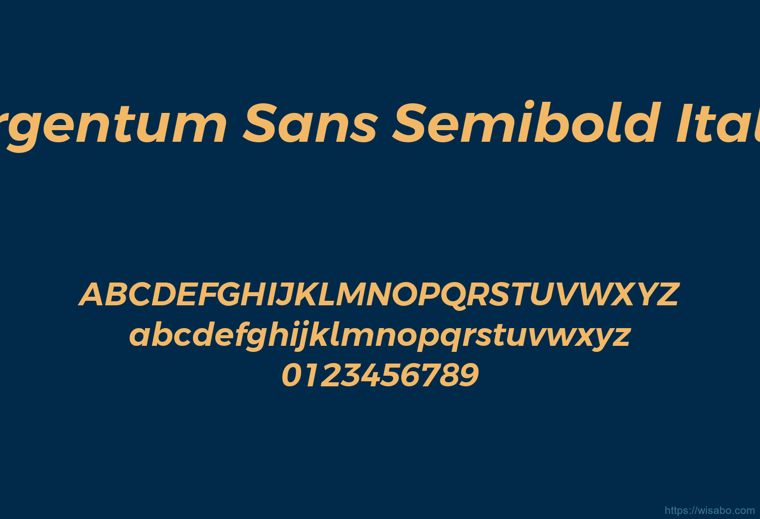 Argentum Sans Semibold Italic