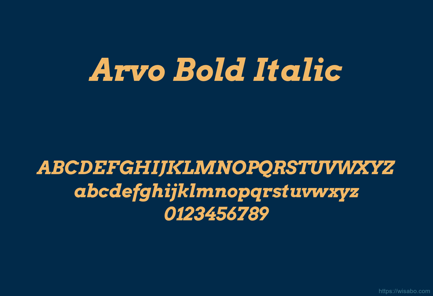 Arvo Bold Italic