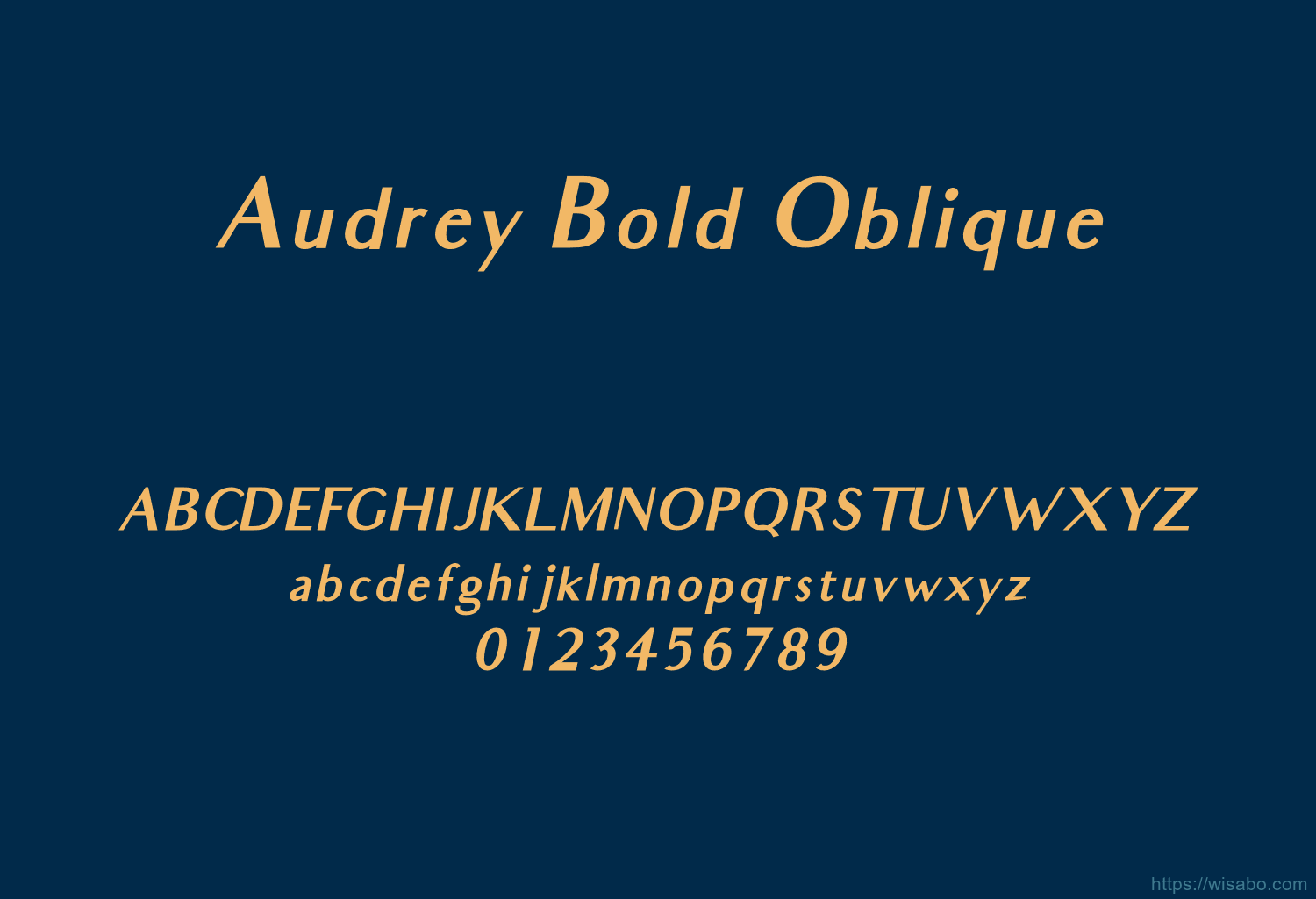 Audrey Bold Oblique Audrey Bold Oblique