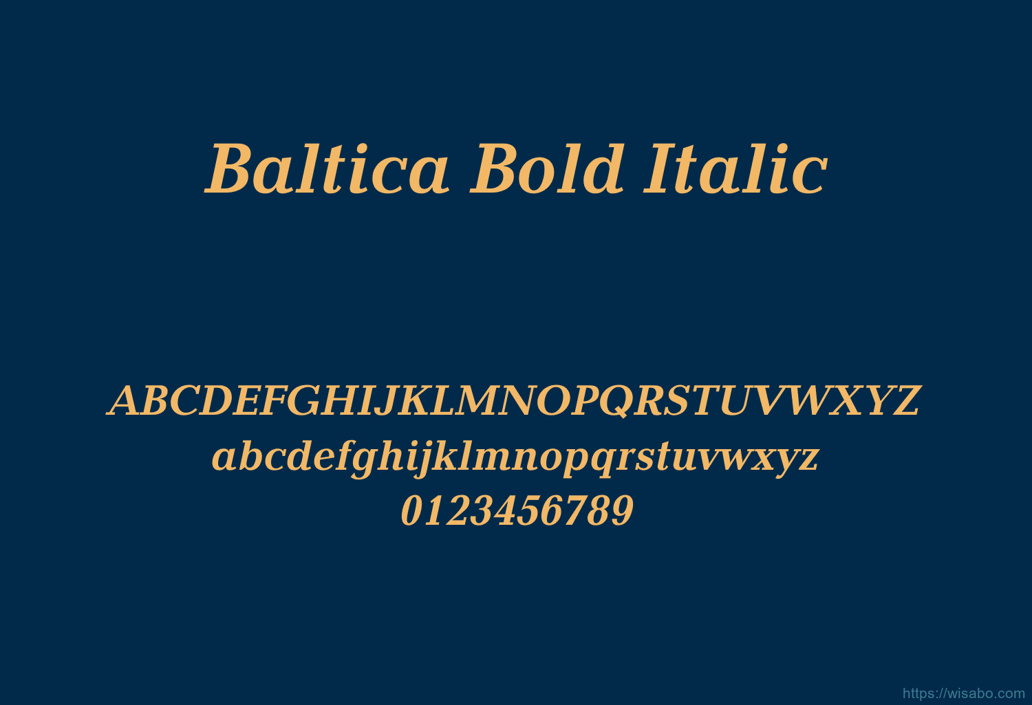 Baltica Bold Italic