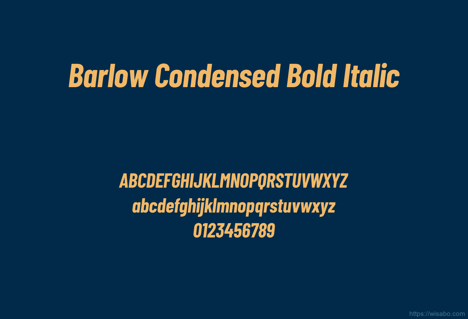 Barlow Condensed Bold Italic