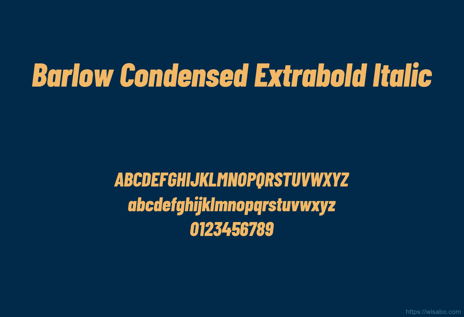 Barlow Condensed Extrabold Italic