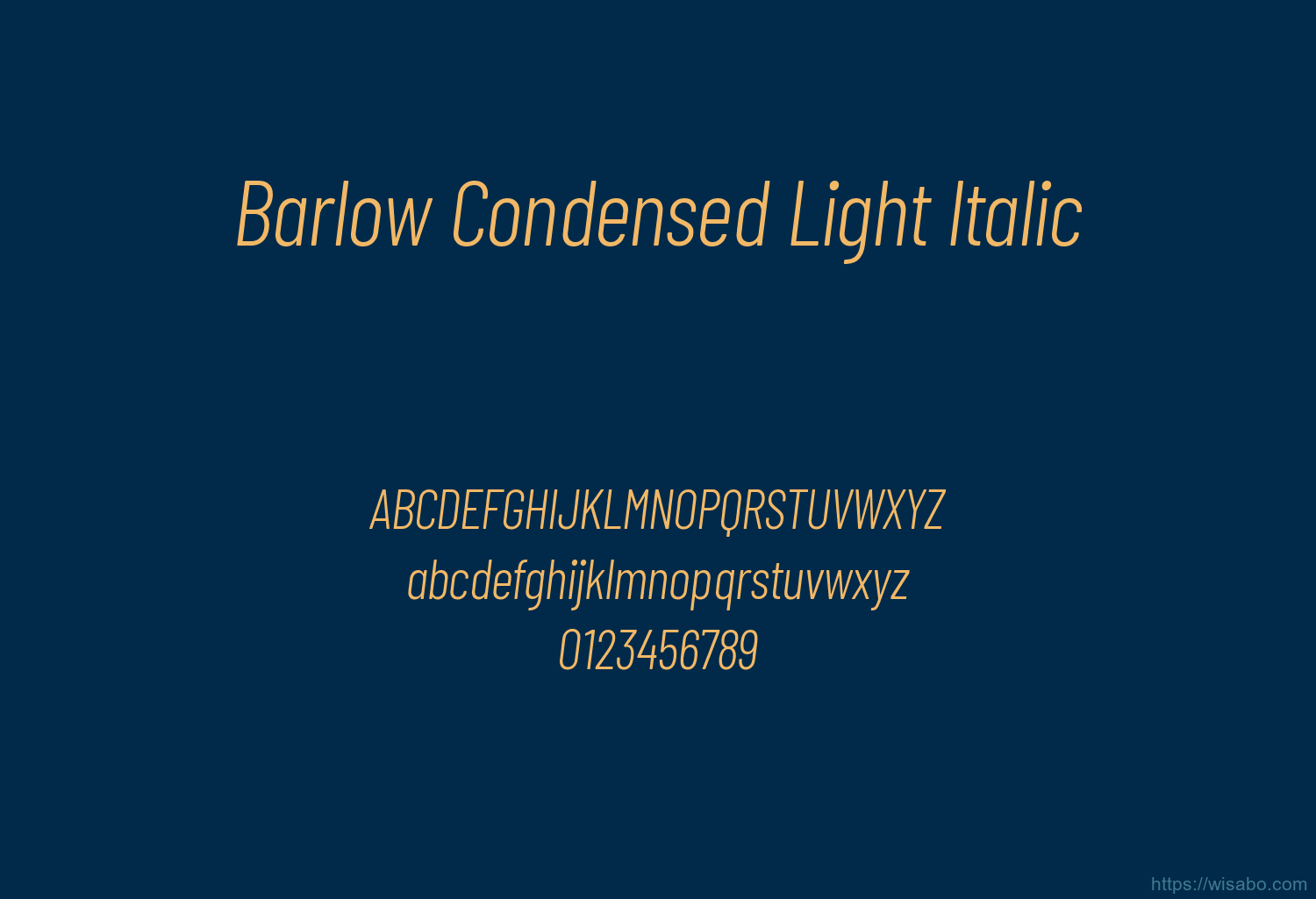 Barlow Condensed Light Italic