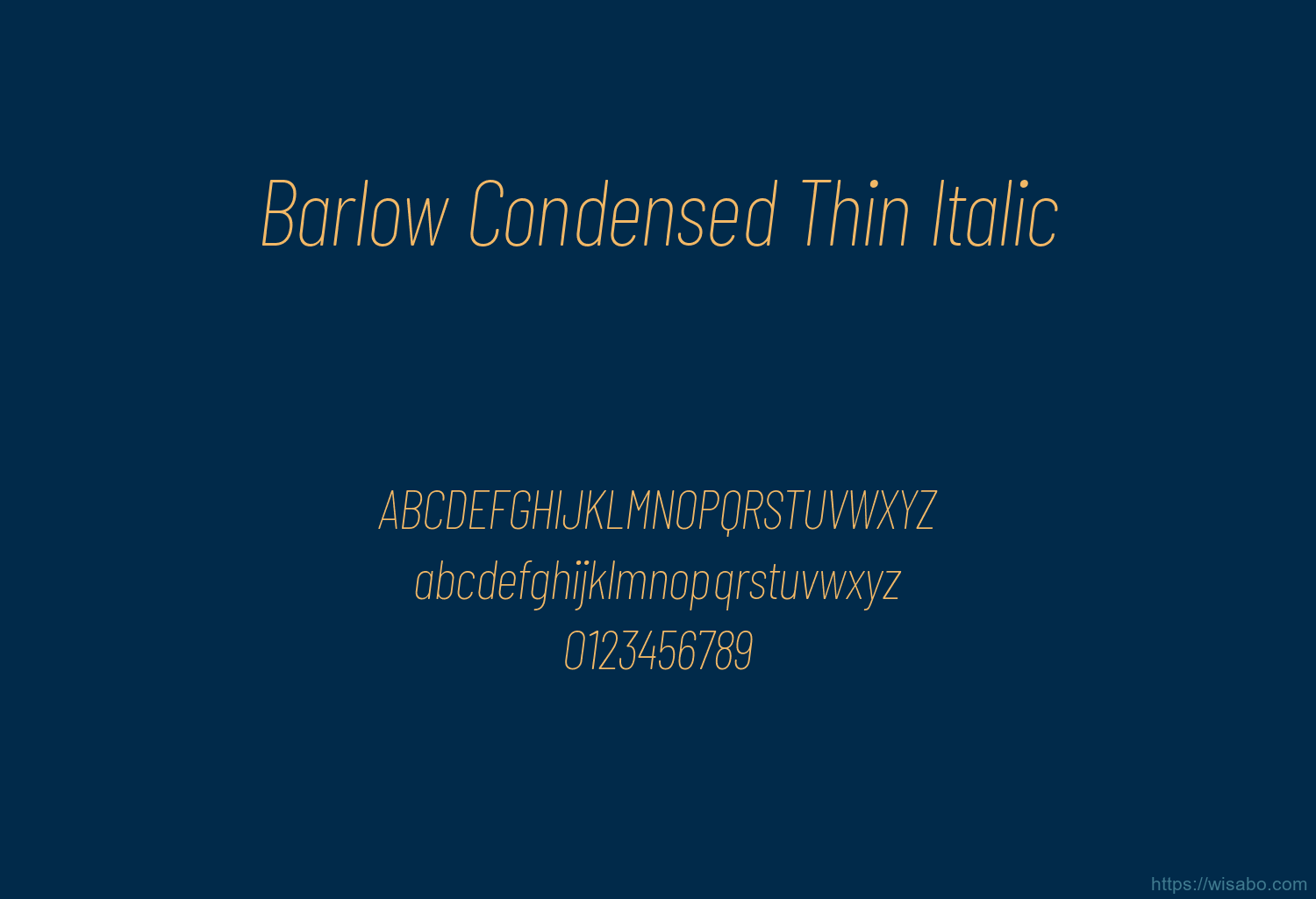 Barlow Condensed Thin Italic Barlow Condensed Thin Italic