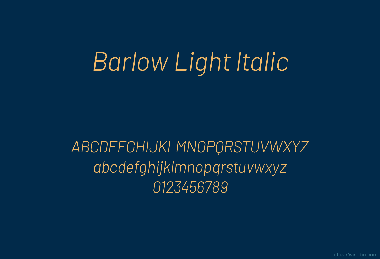 Barlow Light Italic Barlow Light Italic