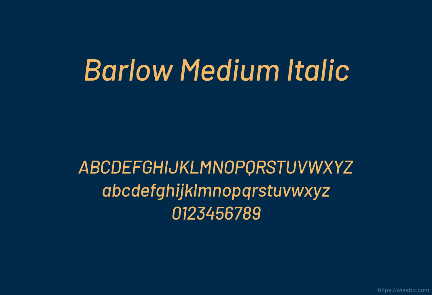 Barlow Medium Italic