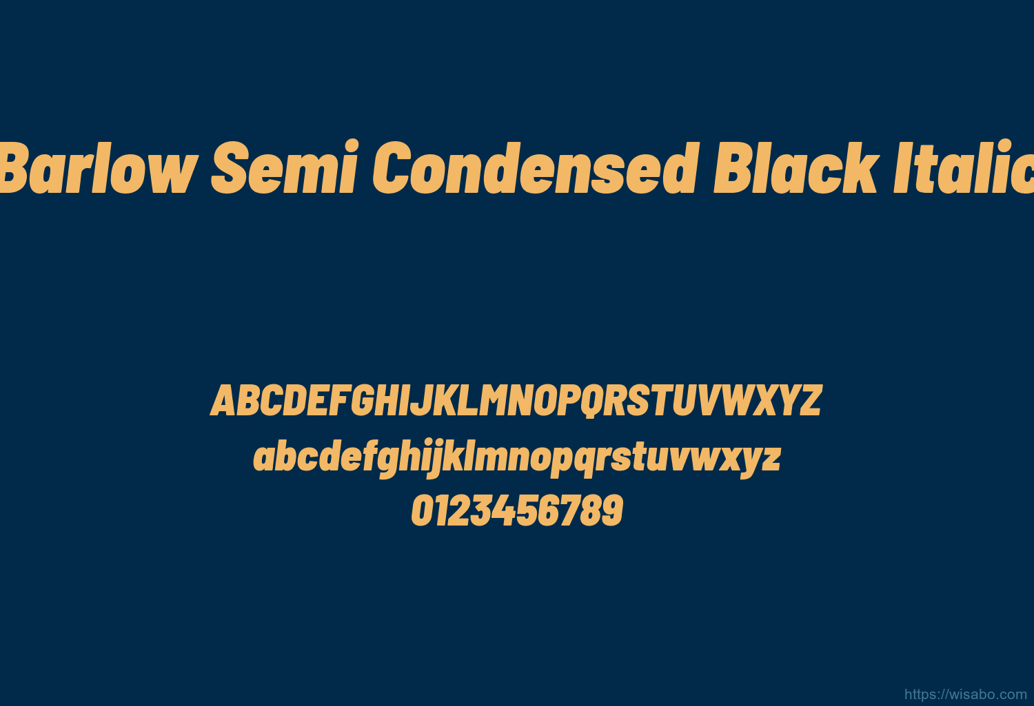 Barlow Semi Condensed Black Italic
