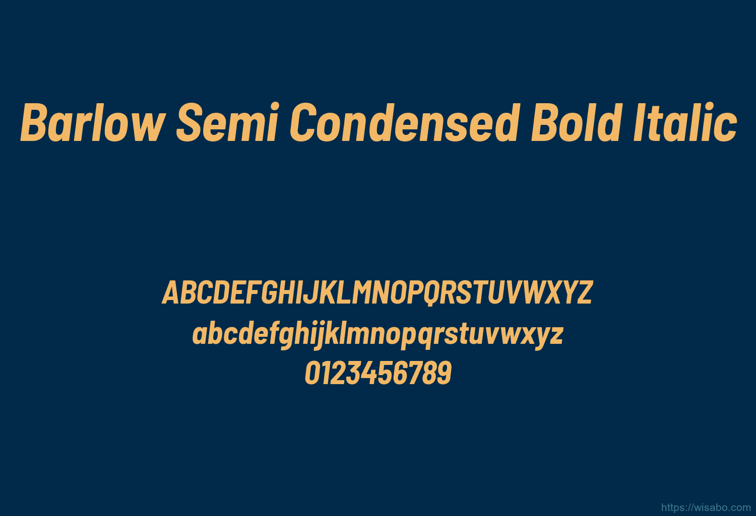Barlow Semi Condensed Bold Italic