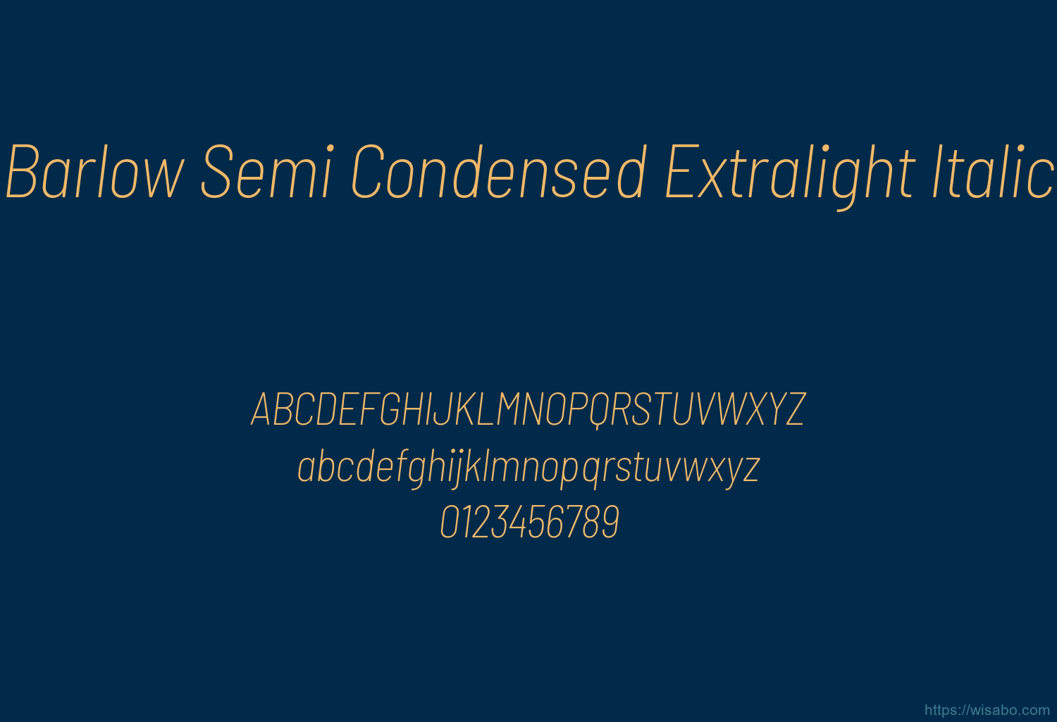 Barlow Semi Condensed Extralight Italic