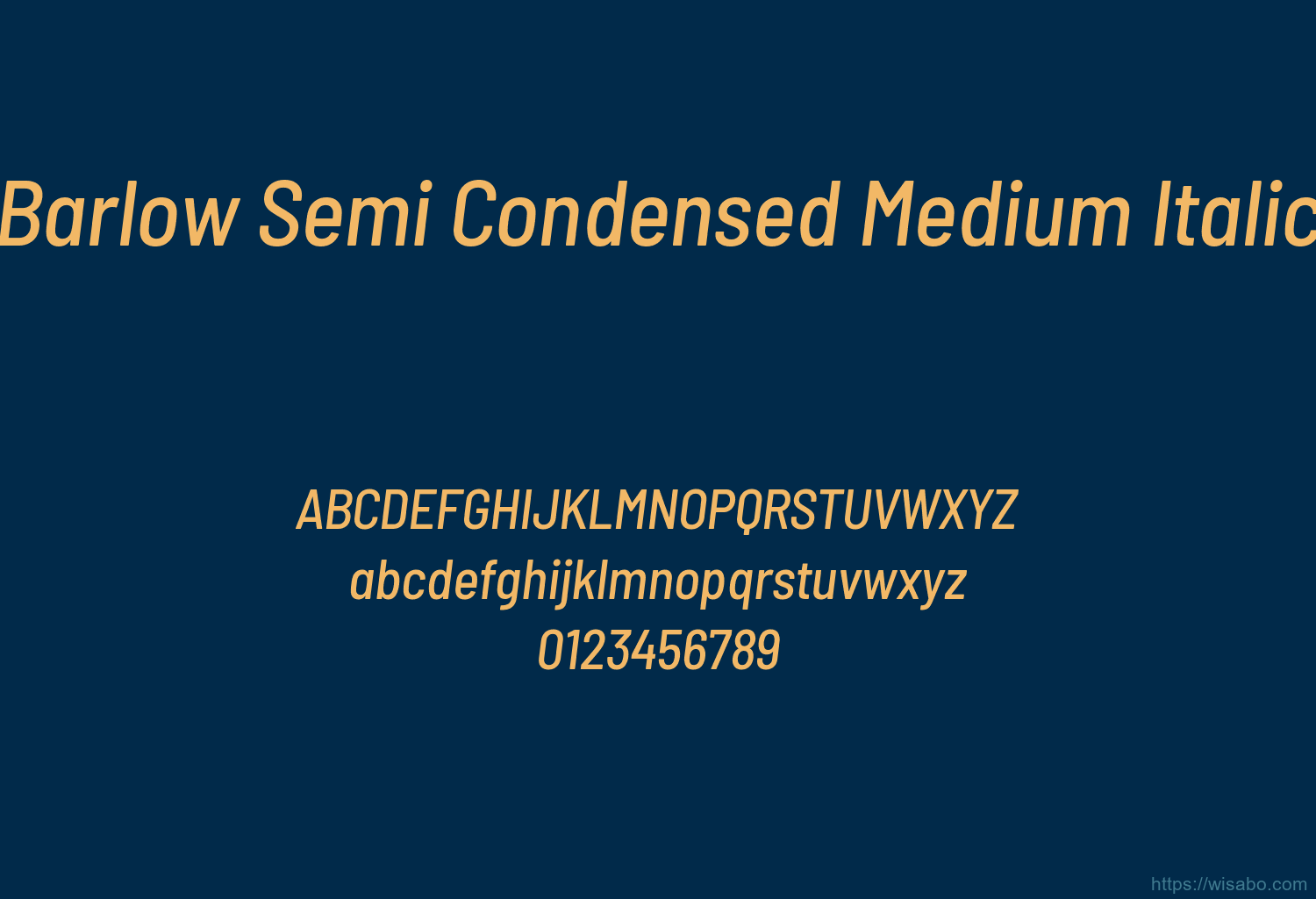 Barlow Semi Condensed Medium Italic
