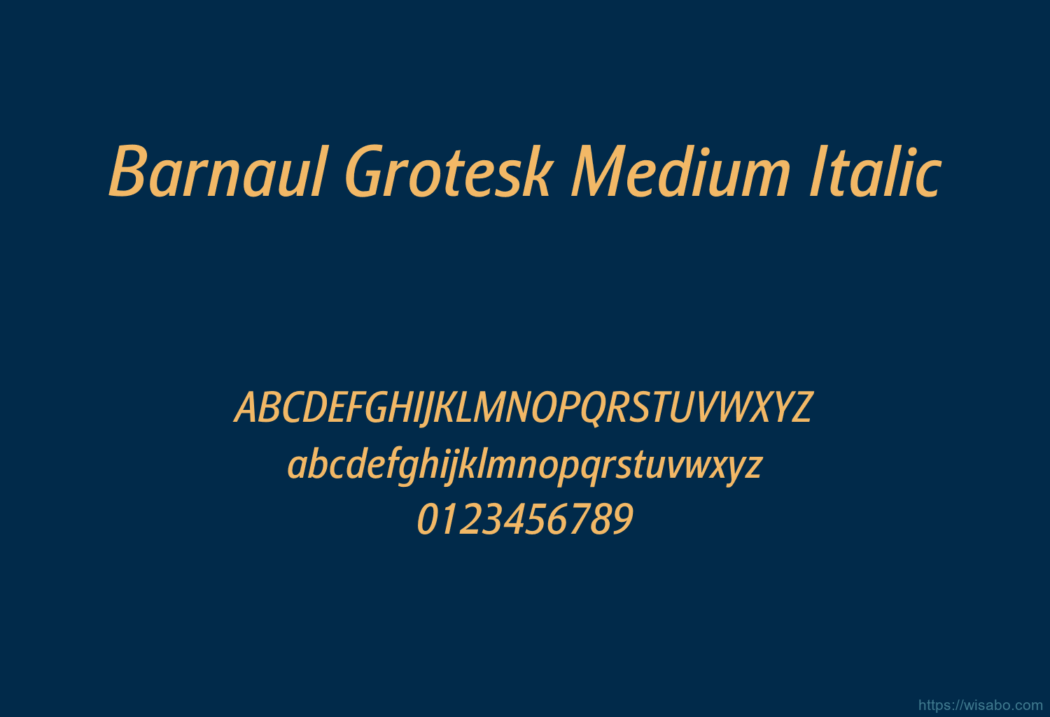 Barnaul Grotesk Medium Italic