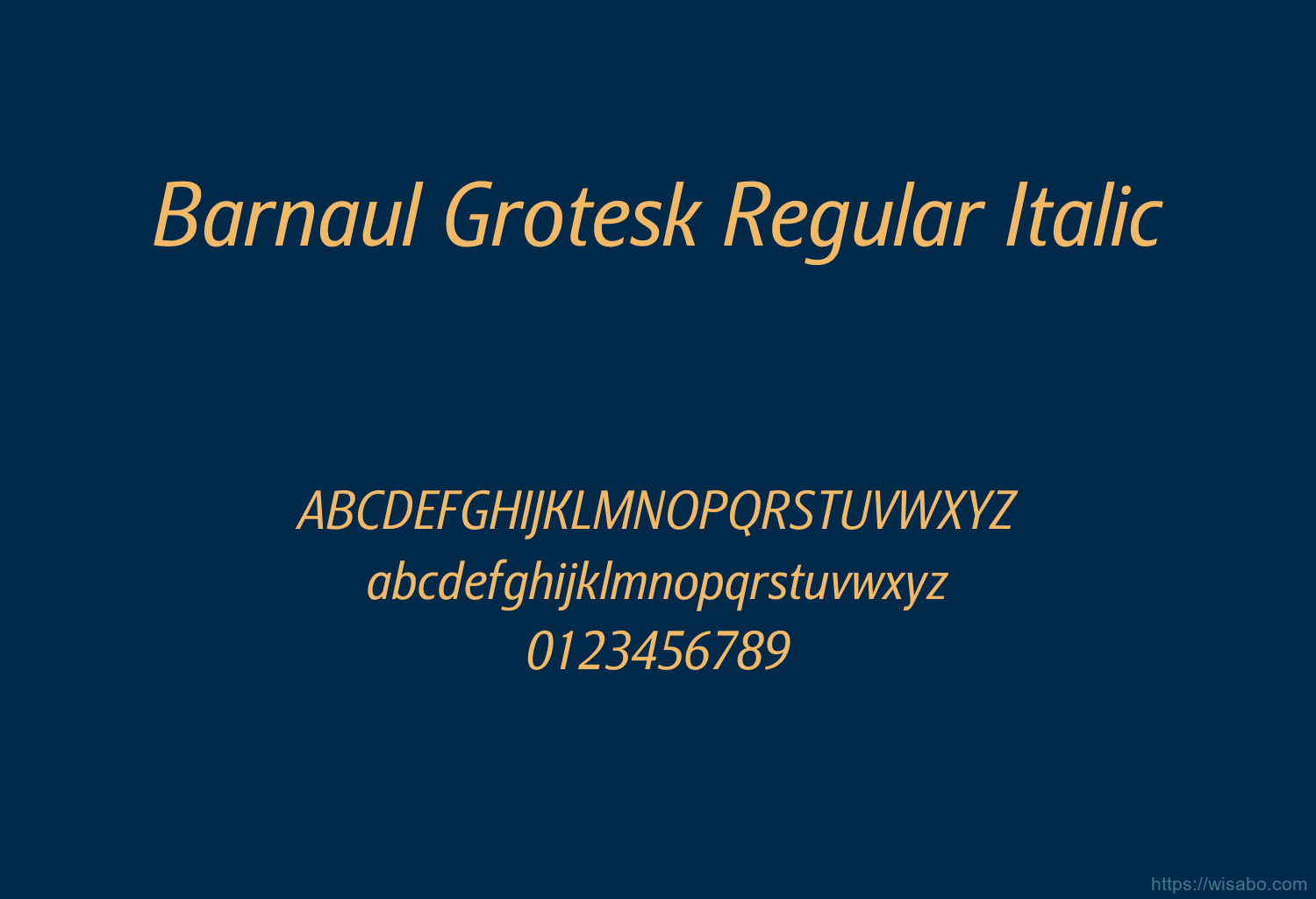 Barnaul Grotesk Regular Italic