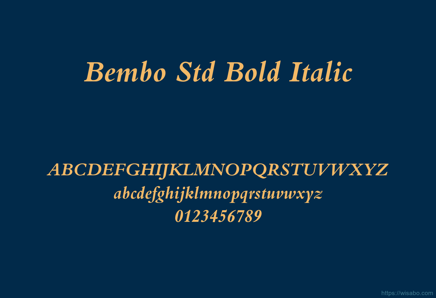 Bembo Std Bold Italic