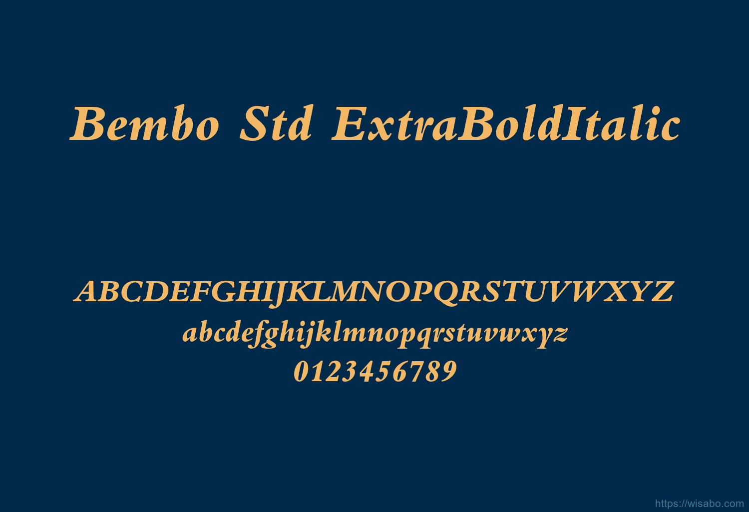Bembo Std ExtraBoldItalic