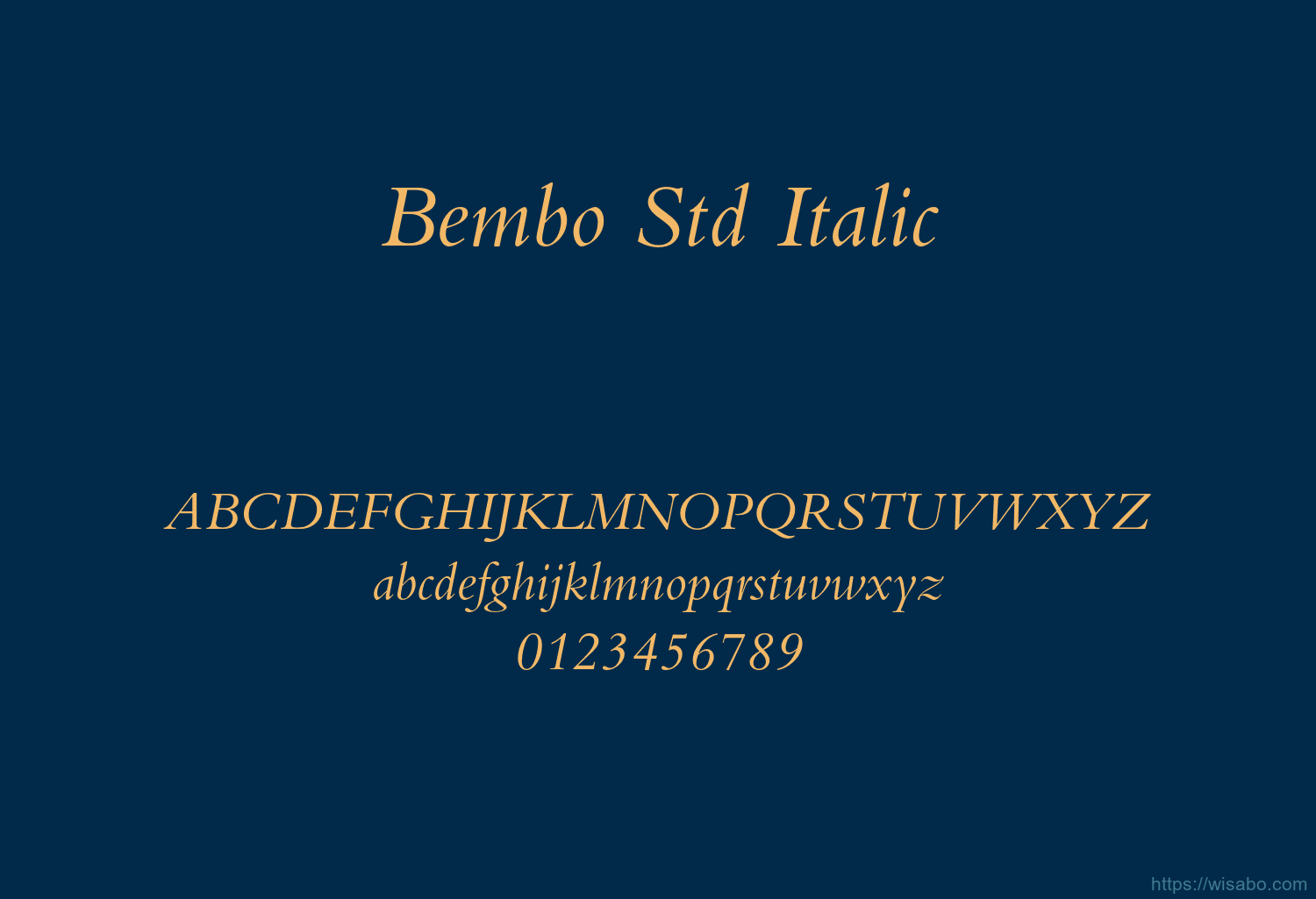 Bembo Std Italic