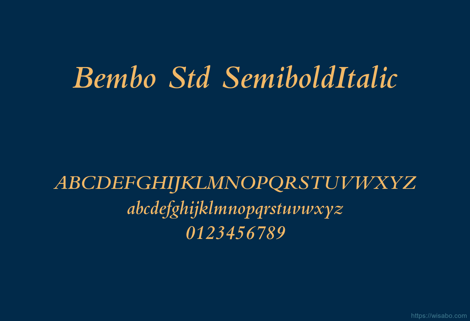 Bembo Std SemiboldItalic