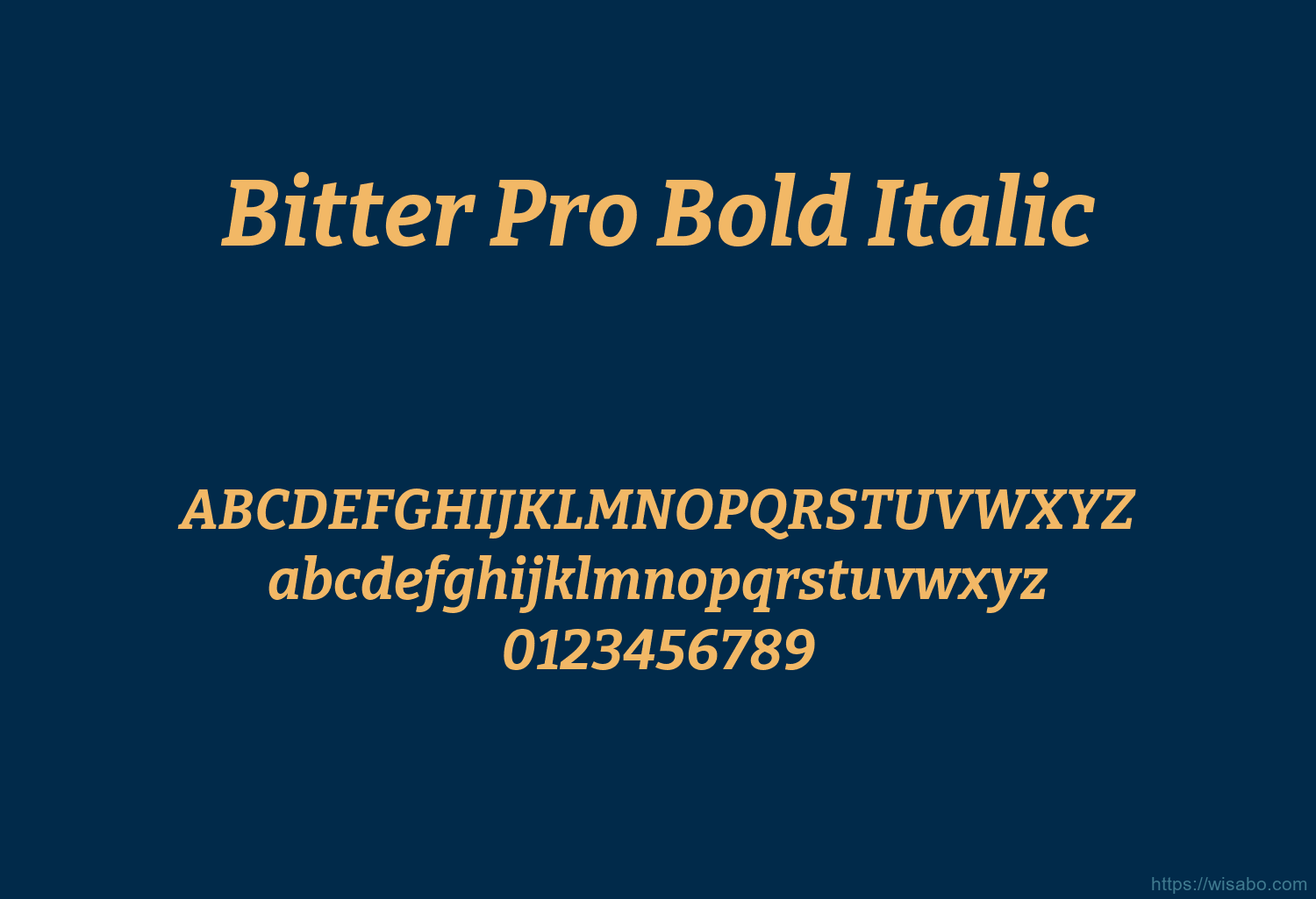 Bitter Pro Bold Italic