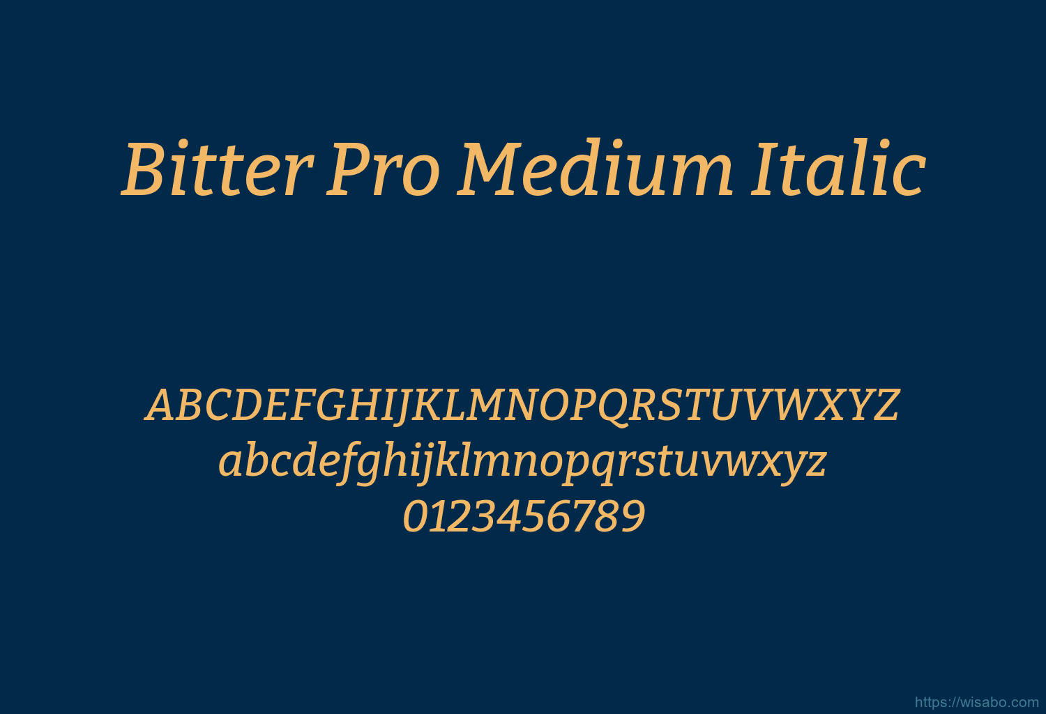 Bitter Pro Medium Italic