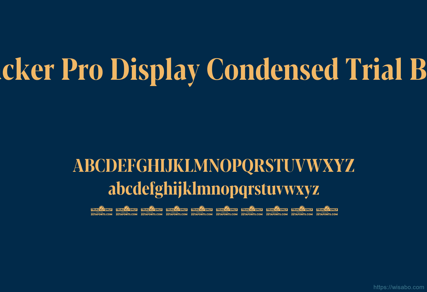 Blacker Pro Display Condensed Trial Bold