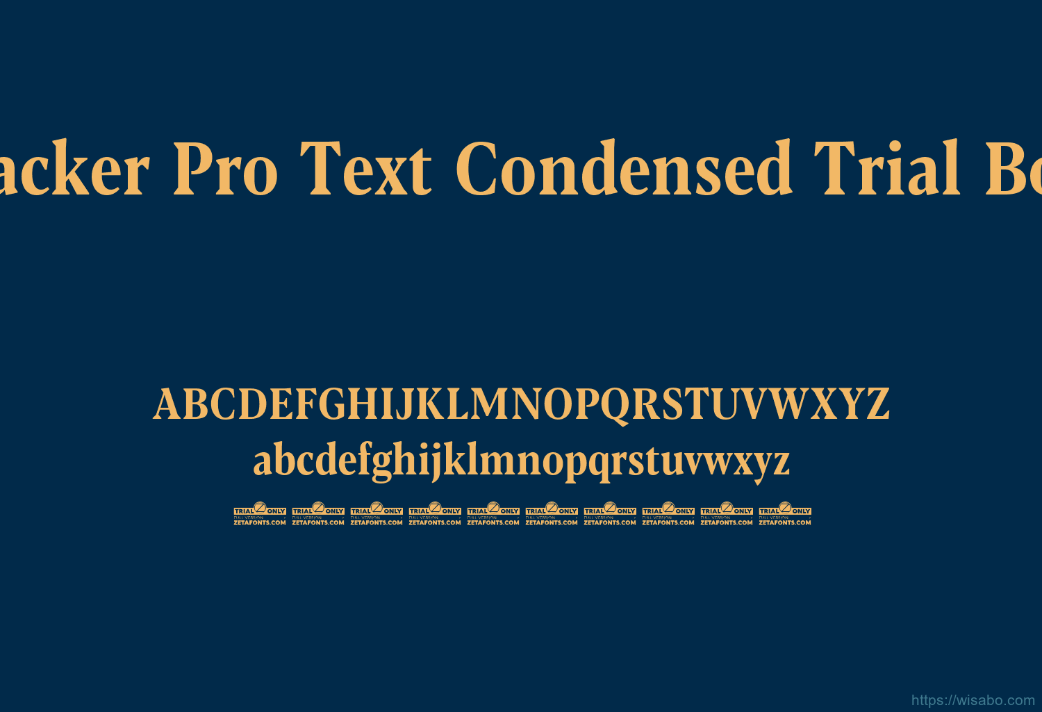Blacker Pro Text Condensed Trial Bold