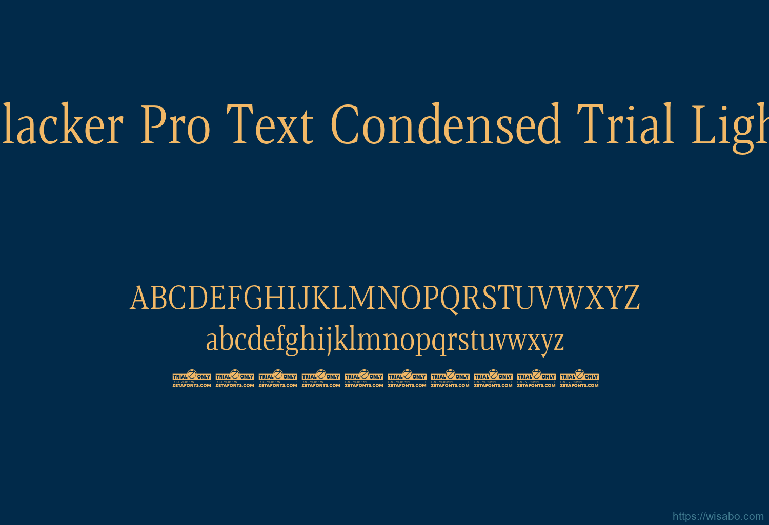 Blacker Pro Text Condensed Trial Light